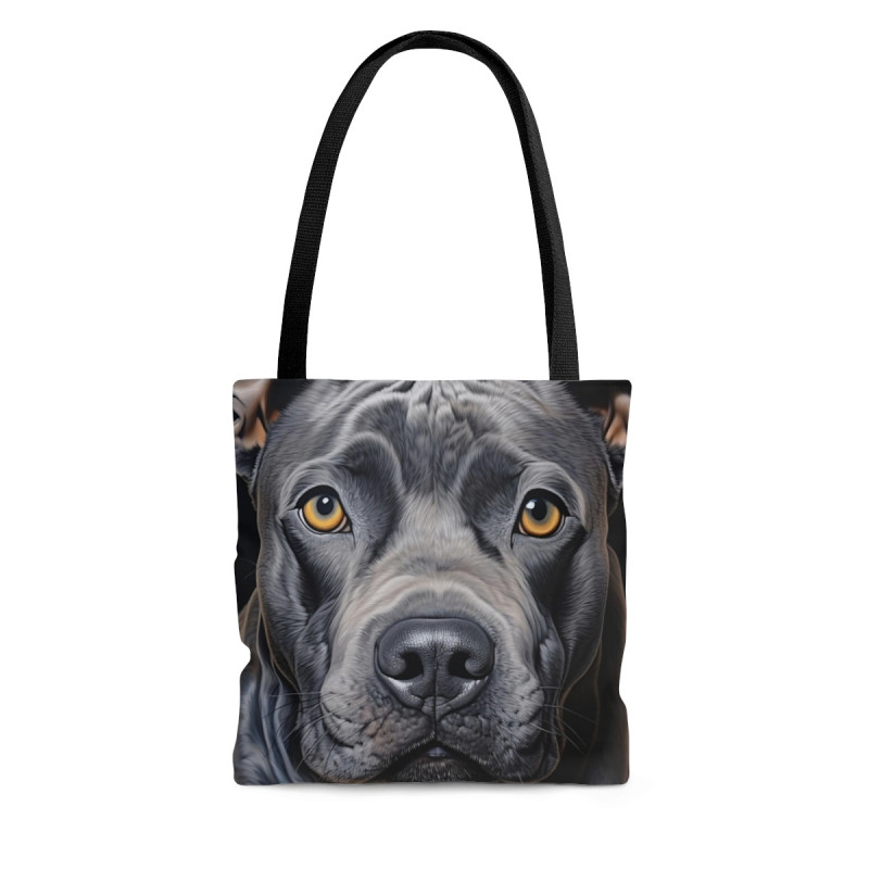 Gray Pitbull Tote Bag