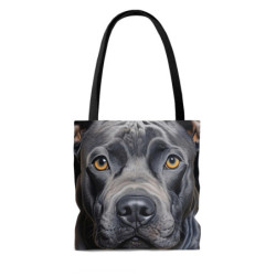 Gray Pitbull Tote Bag