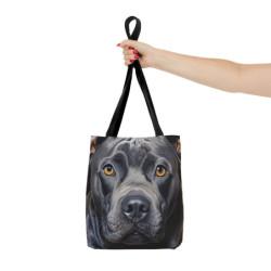 Gray Pitbull Tote Bag