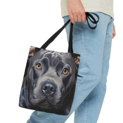 Gray Pitbull Tote Bag