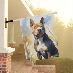 Pitbull Design Garden & House Flag Banner