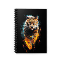 Fiery Cheetah Spiral Notebook - Ruled Line, 8" x 6"