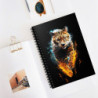 Fiery Cheetah Spiral Notebook - Ruled Line, 8" x 6"