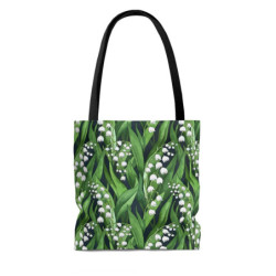 Lily of the Valley Pattern Tote Bag