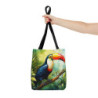 Brightly Colored Toucan in the Rainforest Tote Bag