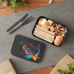 Fiery Leopard Eco-Friendly Bento Box with Band and Utensils