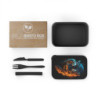 Fiery Tiger Eco-Friendly Bento Box with Band and Utensils