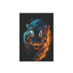 Fiery Tiger Design Garden & House Flag Banner