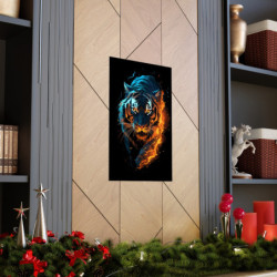 Fiery Tiger Premium Matte Vertical Poster 20" x 30" Poster