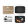 Fiery Otter Eco-Friendly Bento Box with Band and Utensils