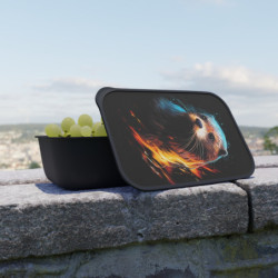 Fiery Otter Eco-Friendly Bento Box with Band and Utensils