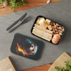 Fiery Otter Eco-Friendly Bento Box with Band and Utensils