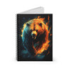 Fiery Bear Spiral Notebook - Ruled Line, 8" x 6"