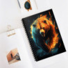 Fiery Bear Spiral Notebook - Ruled Line, 8" x 6"