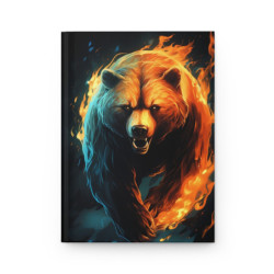 Fiery Bear Journal, Matte,  8" x 5.7"