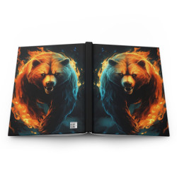 Fiery Bear Journal, Matte,  8" x 5.7"