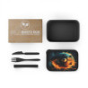 Fiery Bear Eco-Friendly Bento Box with Band and Utensils