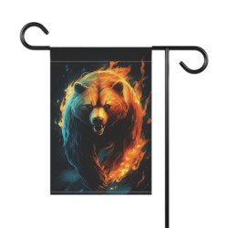 Fiery Bear Design Garden & House Flag Banner