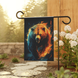 Fiery Bear Design Garden & House Flag Banner