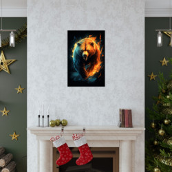 Fiery Bear Premium Matte Vertical Poster 20" x 30" Poster