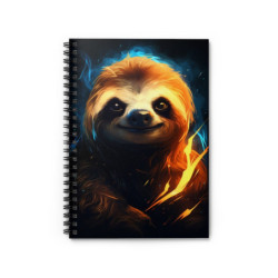 Fiery Sloth Spiral Notebook...