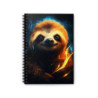 Fiery Sloth Spiral Notebook - Ruled Line, 8" x 6"