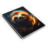 Fiery Sloth Spiral Notebook - Ruled Line, 8" x 6"