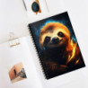 Fiery Sloth Spiral Notebook - Ruled Line, 8" x 6"