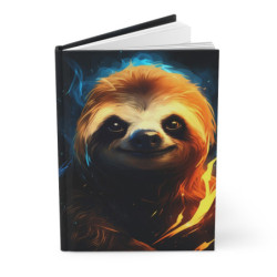 Fiery Sloth Journal, Matte,  8" x 5.7"