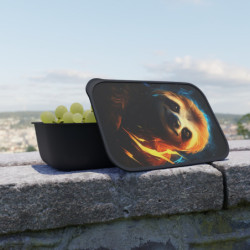 Fiery Sloth Eco-Friendly Bento Box with Band and Utensils