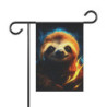 Fiery Sloth Design Garden & House Flag Banner