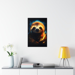 Fiery Sloth Premium Matte Vertical Poster 20" x 30" Poster