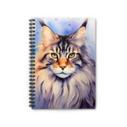 Watercolor Maine Coon Cat...