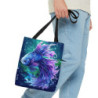 Blue and Purple Betta Fish Tote Bag