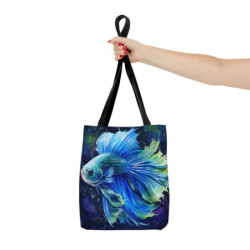 Blue Betta Fish Tote Bag