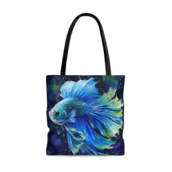 Blue Betta Fish Tote Bag