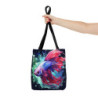 Purple and Red Betta Fish Tote Bag