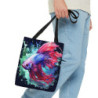 Purple and Red Betta Fish Tote Bag