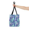 Spooky Ethereal Halloween Ghosts Pattern Tote Bag