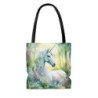 Fairy Tale Fantasy Unicorn in a Magical Forest Tote Bag