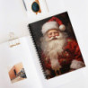 Traditional Victorian Father Christmas Santa Spiral Notebook - Ruled Line, 8" x 6"