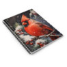 Cardinal Bird in a Snowy Winter Scene Spiral Notebook  - Ruled Line, 8" x 6"