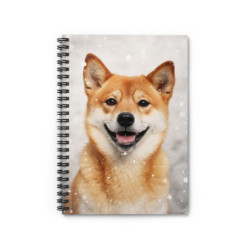 Shiba Inu Dog in the Snow...