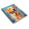 Golden Labrador Retriever Dog in the Water Spiral Notebook  - Ruled Line, 8" x 6"