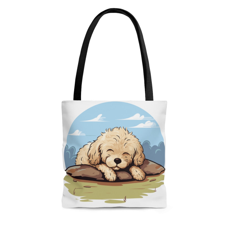 Cute Poodle Puppy Tote Bag