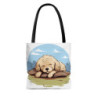 Cute Poodle Puppy Tote Bag