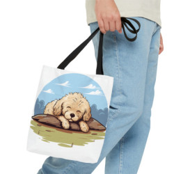 Cute Poodle Puppy Tote Bag