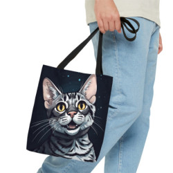 Cheerful Egyptian Mau Cat Tote Bag