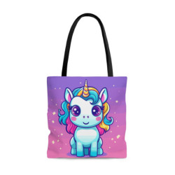 A Cute Kawaii Unicorn Tote Bag