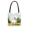 Adorable Bichon Frise Tote Bag